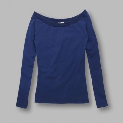 Plain Jazz - ladies bardot neck long sleeve top Brave Soul 190 GSM